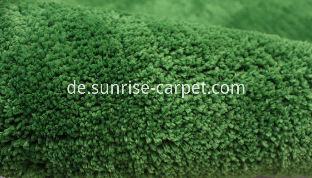 Microfiber soft shaggy with solid color green